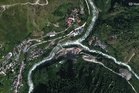 Satellite images reveal bedrock and glacier collapsed on the Nepal-Tibet border, then rivers flooded