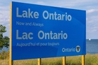 Huge ‘Lake Ontario’ sign installed in swipe at Trump over name change