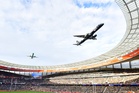 Planes fly less than 50ft above South Africa rugby stadium in dramatic stunt