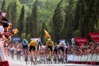 Bastien Tronchon denies Wout van Aert to win chaotic Vuelta a Espana stage 10
