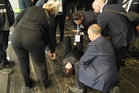 Protesters interrupt Nigel Farage’s conference speech