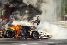 Racing driver Ollie Millroy says rival saved him after fireball Ferrari crash