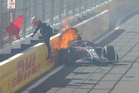 F2 driver emerges from fiery crash at daunting Madrid street circuit before Spanish Grand Prix