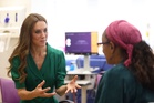 Watch: Kate surprises patients on return to cancer hospital to thank staff