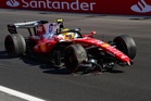 Lewis Hamilton crashes in Madrid before ignoring Ferrari instruction to stop car
