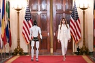Melania Trump will tour a school to see technology at work as AI debate rages