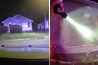 Homicide suspect crashes stolen police cruiser through home after high speed chase
