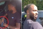 Police bodycam footage shows Raheem Sterling with nitrous oxide canisters on his lap