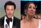 Tom Pelphrey leaves ‘very pregnant’ fiancée Kaley Cuoco in tears with emotional Emmys speech
