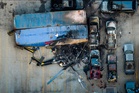 A drone’s perspective meets photographer’s thoughtful eye to create powerful crash photograph