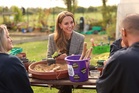 Kate shows green-fingered side during visit to charity garden initiative