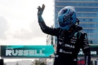 George Russell boosts title hopes with Azerbaijan GP pole after Kimi Antonelli crash