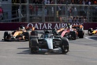F1 Azerbaijan GP LIVE: Russell leads race with Piastri making impressive early move in Baku