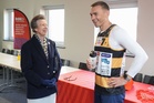 Sir Kevin Sinfield jokes with Princess Royal during latest fundraising challenge