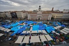 Photos of Madrid protests after an 87-year-old woman’s eviction from her longtime home