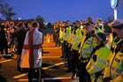 Protesters gather in Gosport after reports of migrant dinghy arrival