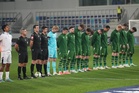 Ireland soccer players again wear black armbands and refuse handshakes with Israel team