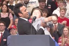 Ohio Republican gubernatorial hopeful Vivek Ramaswamy almost drops boy at rally