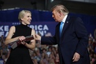 Natalie Harp delivers diesel price executive order to Trump at rally