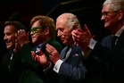 King and Sir Elton John enjoy singer Skye Newman’s pre-concert performance