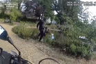 Bungling ‘phone thief’ jumps into shallow pond to try and flee police