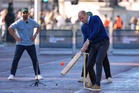 Prince William halts traffic on The Mall as he plays cricket with global superstars
