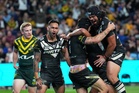 Kalyn Ponga scores Rugby League World Cup wonder try despite shorts coming down to reveal pink underpants