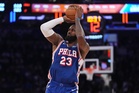 LeBron James makes winning debut for 76ers against the Knicks