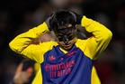 Why is Martin Zubimendi wearing a mask?