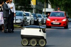 Parking attendant, 73, sues robot company claiming delivery drone knocked her down and caused significant injuries