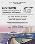 Porsche Design Tower Bangkok takes centre stage at Singapore Yachting Festival 2026