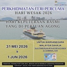 Penang port offers free ferry rides for Wesak Day and Agong’s birthday