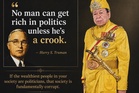 ‘No man can get rich in politics unless he’s a crook’: Sultan of Selangor shares blunt warning