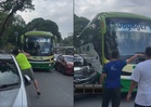 Netizens demand action as illegal parking leaves tour bus stranded