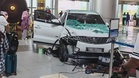 SUV crashes into KKIA departure hall after driver fails to engage ‘P’ gear
