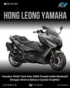 Yamaha TMAX Tech Max 2026 Tampil Lebih Eksklusif Dengan Warna Baharu Crystal Graphite
