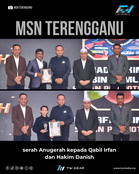 MSN Terengganu serah Anugerah kepada Qabil Irfan dan Hakim Danish