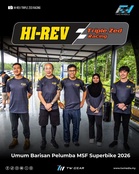 HI-REV Triple Zed Racing Umum Barisan Pelumba MSF Superbike Musim 2026
