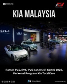 KIA Pamer EV4, EV5, PV5 dan K4 Di KLIMS 2026, Perkenal Program Kia TotalCare