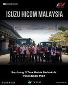 Isuzu HICOM Malaysia Sumbang 11 Trak Untuk Perkukuh Pendidikan TVET