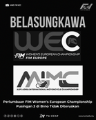 Perlumbaan FIM Women’s European Championship Pusingan 3 Tidak Diteruskan