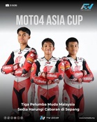 Tiga Pelumba Muda Malaysia Sedia Harungi Cabaran Moto4 Asia Cup di Sepang