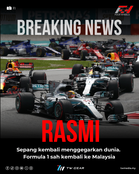 Rasmi! Formula 1 Kembali ke Sepang Selepas Hampir Sedekad, Sepang Sah Anjur GP Bahrain