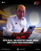 PMX Pertimbang Perkenal Tiket MADANI Untuk Formula 1 Sepang, Harga Serendah RM200, tapi duduk belakang?
