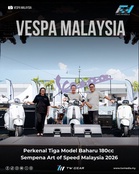 Vespa Malaysia Perkenal Tiga Model Baharu 180cc Sempena Art of Speed Malaysia 2026