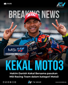 Sah! Hakim Danish Kekal Bersama MSI Racing Team Dalam Moto3