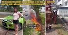 M’sian Confronts Stranger For Allegedly Burning Trash Beside Her Car, Bomba Called to the Scene as Fire Spreads