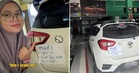 “OTW to get it repaired”- M’sian Motorist Hilariously Leaves Note On Car After Her Left Turn Signal Stops Working