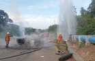 One injured as pickup truck burns in Papar