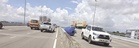 Water tank falls off lorry on Lintas flyover